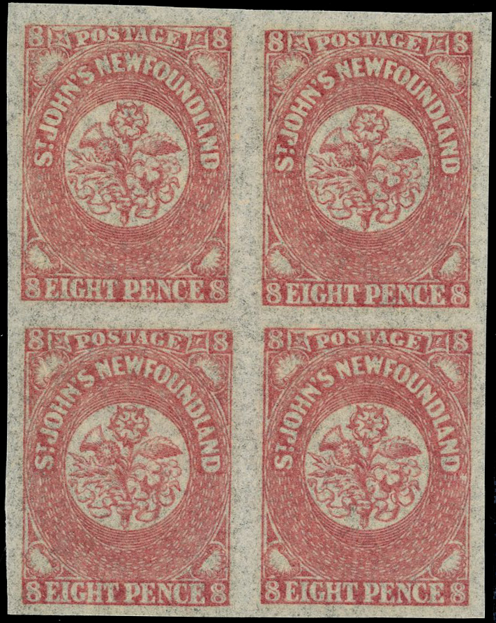 Newfoundland SG 22 block of four lpog 