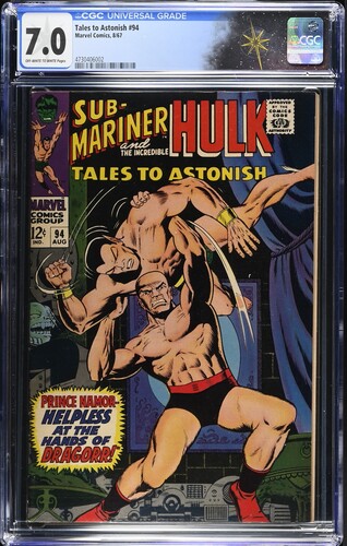 Tales to Astonish #94 CGC 7.0 "Roy Thomas and Stan Lee stories, Dan Adkins cover" (Marvel Comics, 1967)