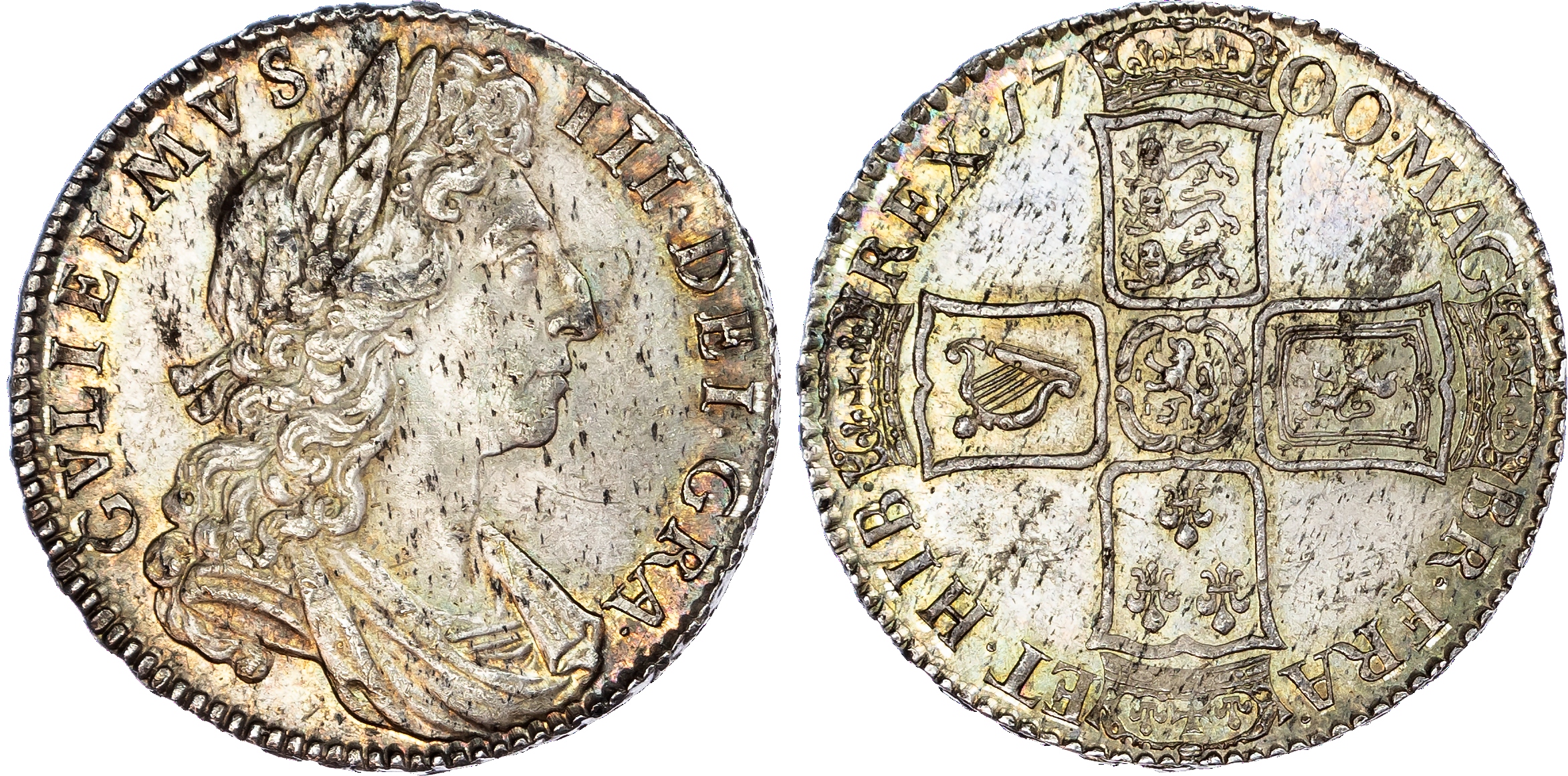 William III (1694-1702), Halfcrown, 1700 DVOCECIMO.