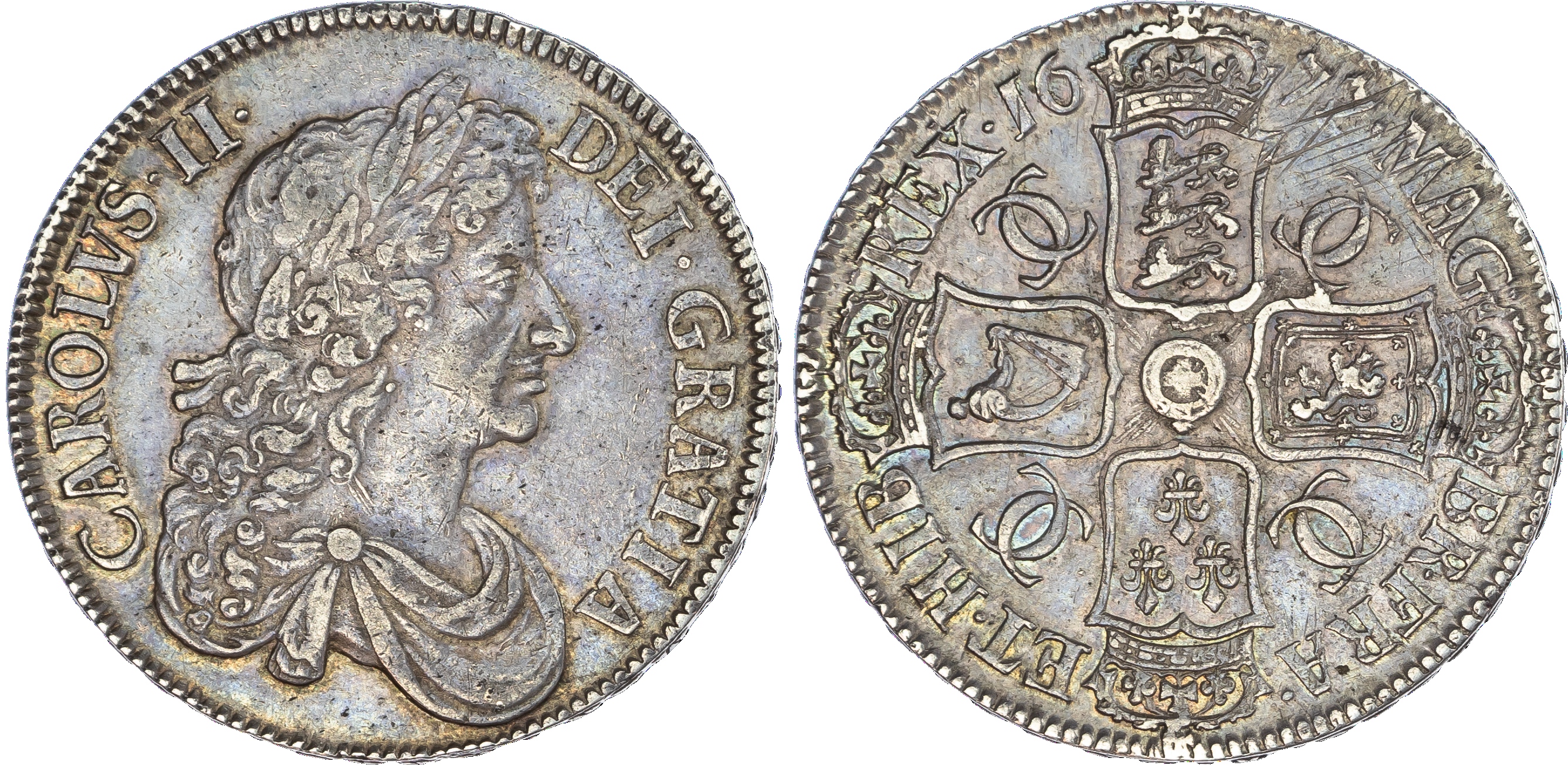 Charles II (1660‑85), Crown, 1677/6