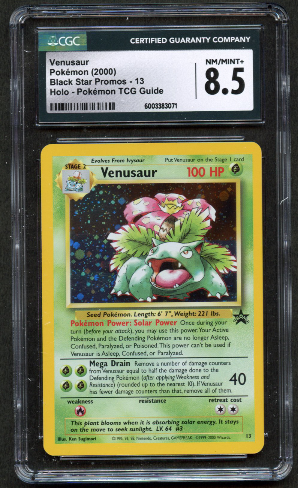 CGC 8.5 Venusaur Black Star Promo #13
