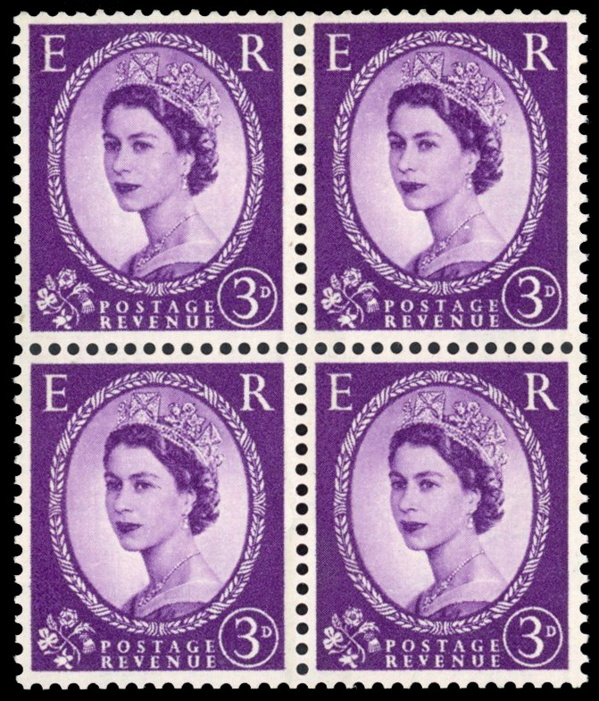 GB 1959 3d Deep violet “Dollis Hill Phosphor Trial", Spec. ST7(3)d