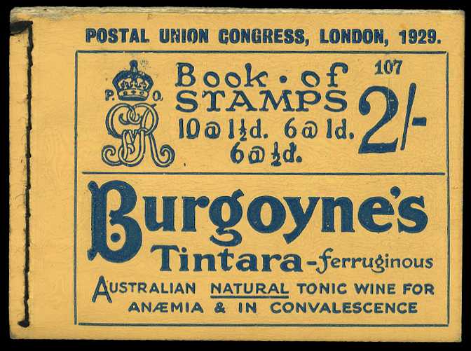 1929 (July) 2/- PUC booklet (#107), perfs good...