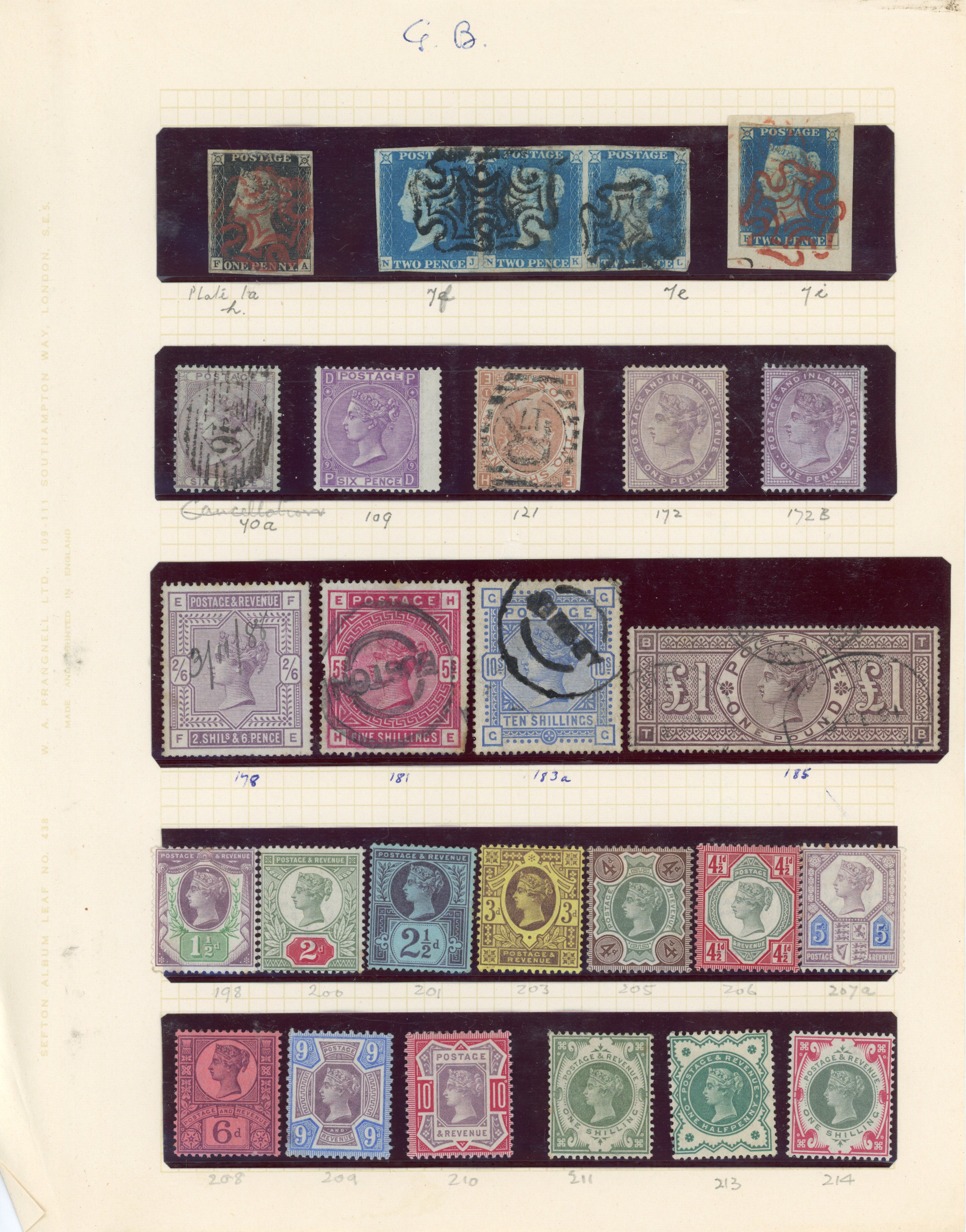 GB 1840 to 1948 mint and used on album leaves