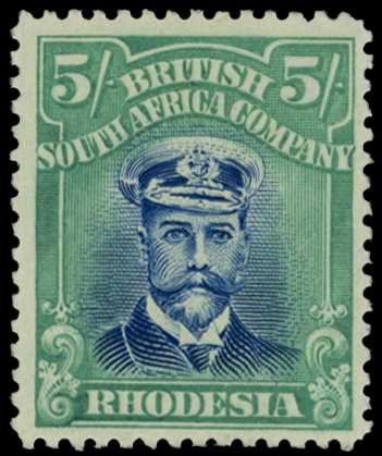 1922-4 5/- Head Die IIIB, perf 14, white...