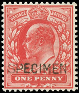 1902 1d Bright scarlet (Wmk. Inverted). Very fine...