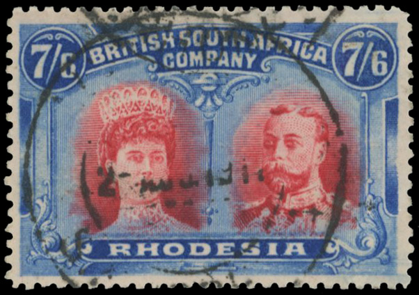 7s6d scarlet-vermilion and deep violet-blue RSC G used