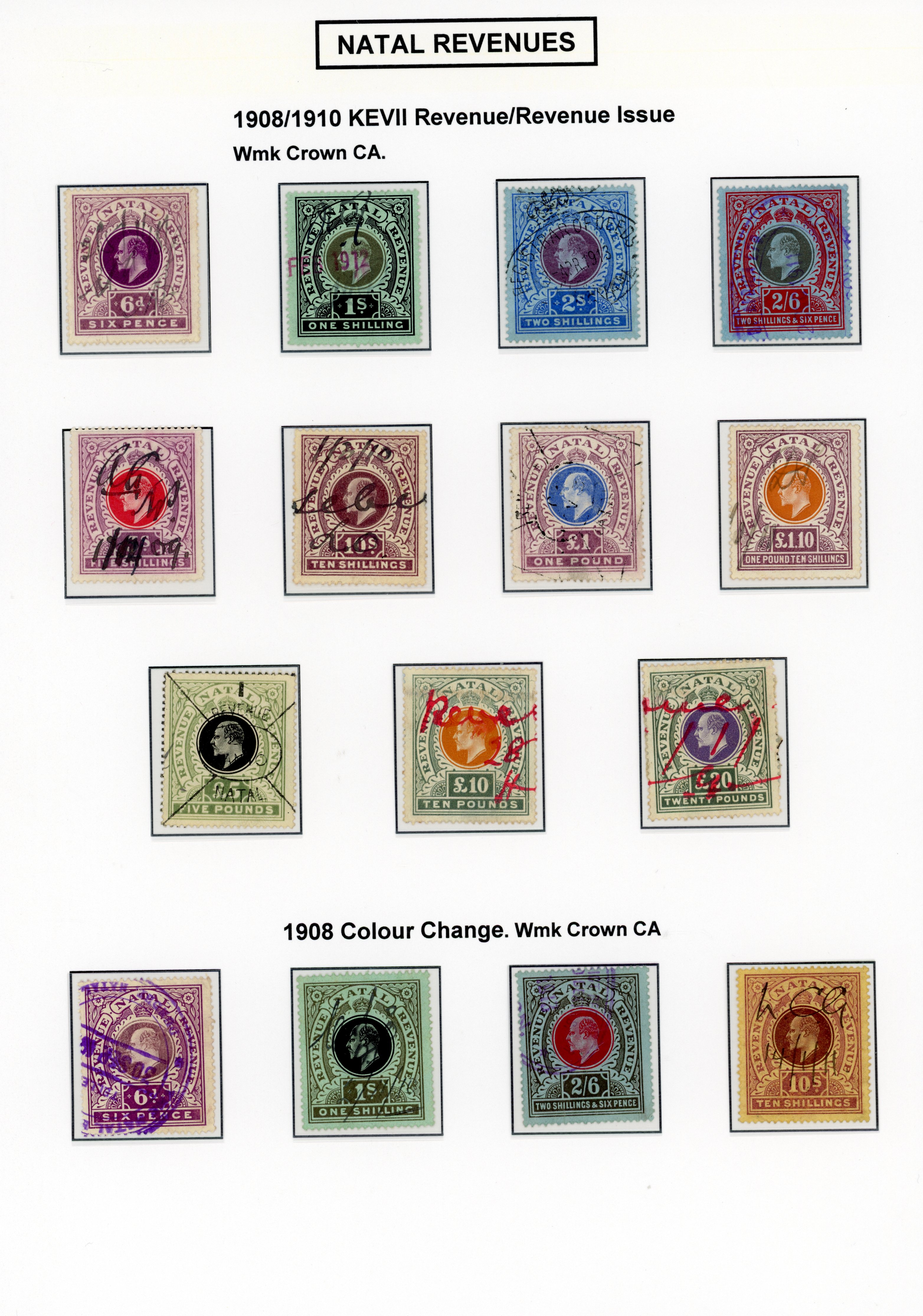 Natal Revenues 1885-1910 collection