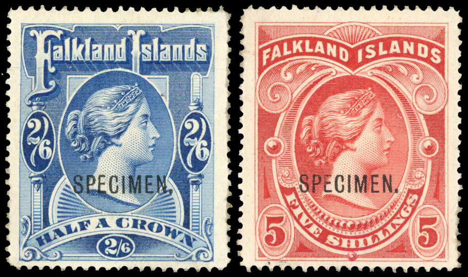Falkland Islands SG 41s-42s Specimens