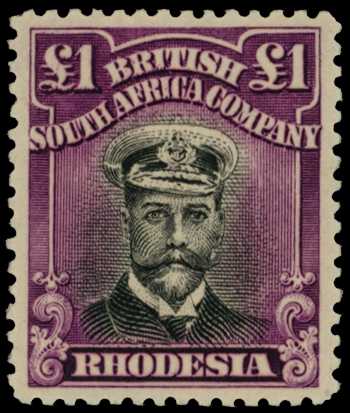 1918-21 £1 Head Die IIIB, perf 14, toned...