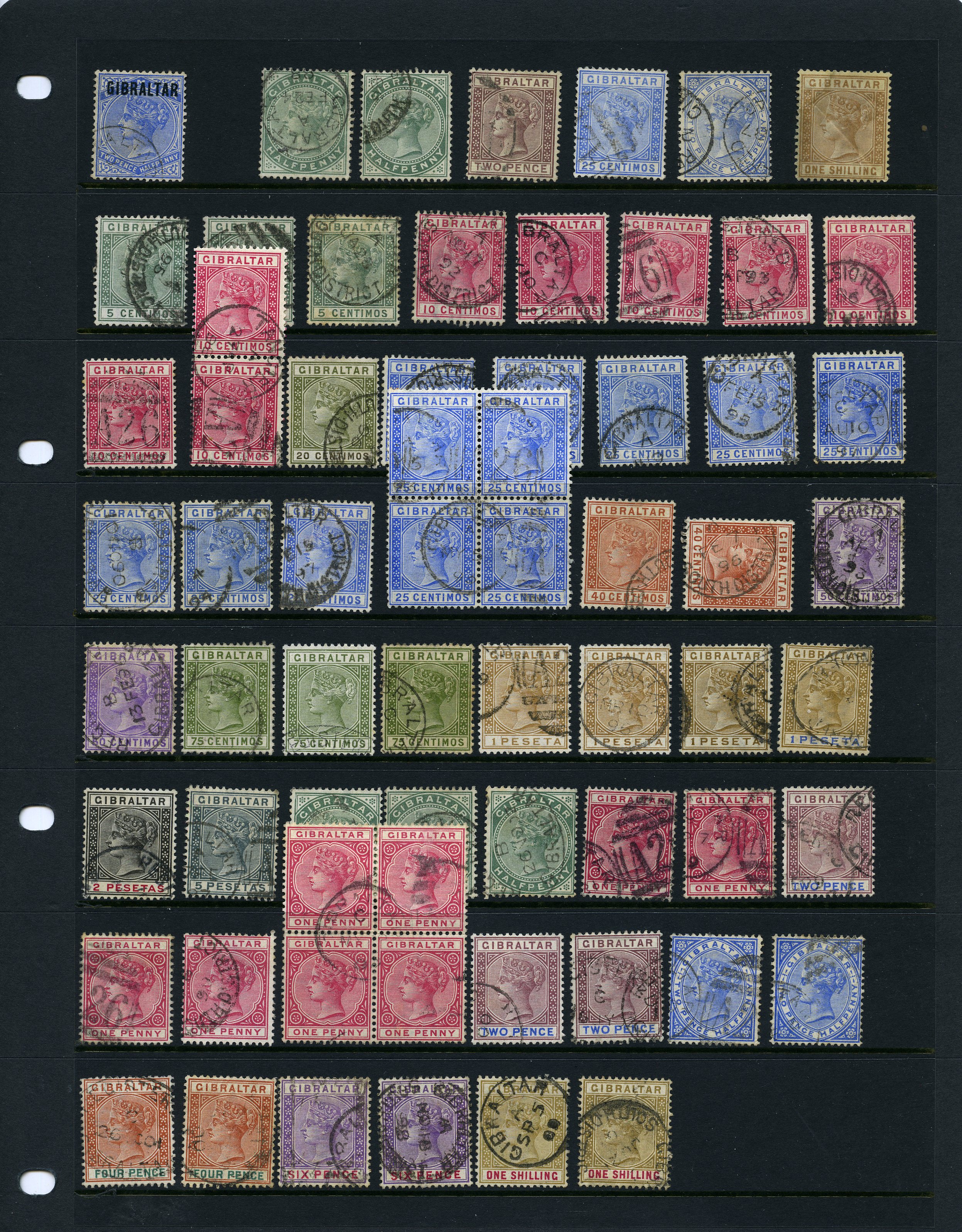1886-98 used range (66) on Hagner sheet. Just...