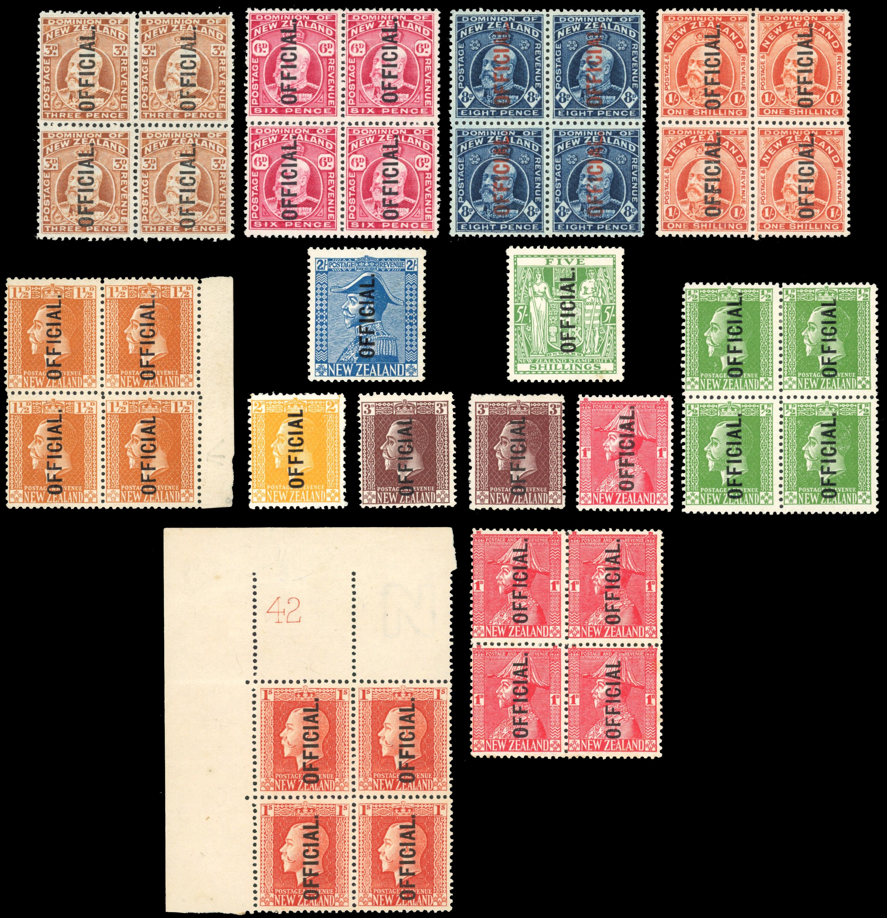 New Zealand KGV officials mint selection