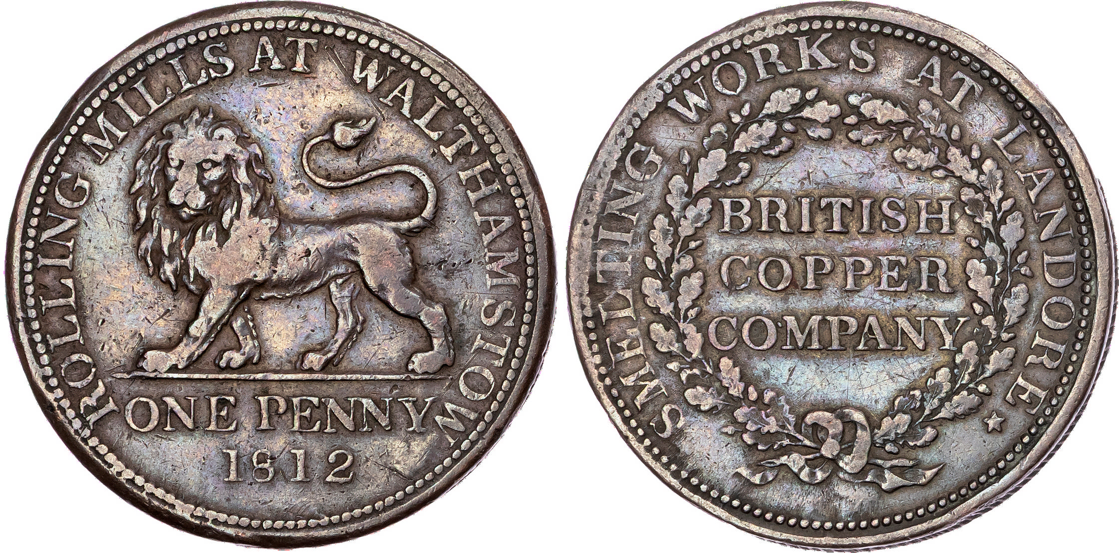 Group lot of 18th and 19th century tokens, dating from 1792 to 1812. [5].