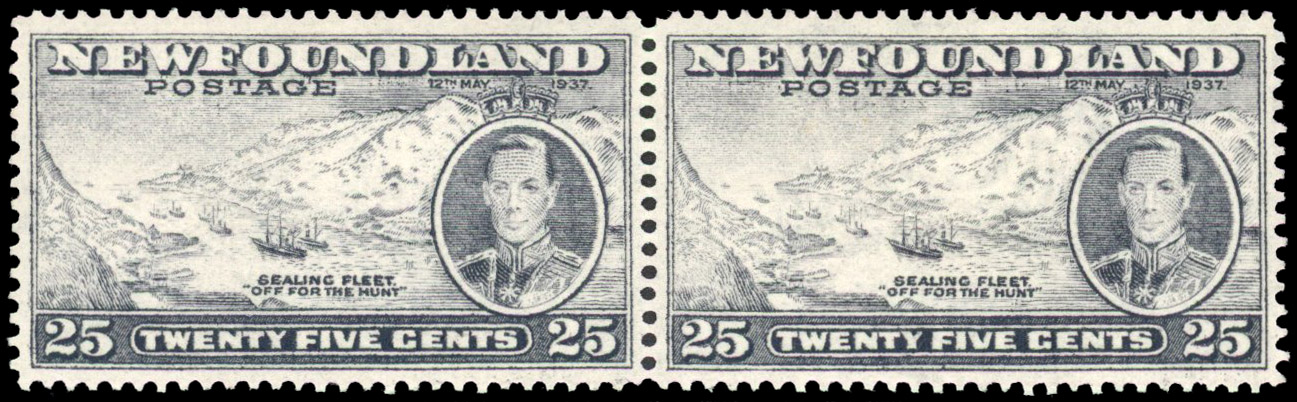 Newfoundland SG 266ba pair mint