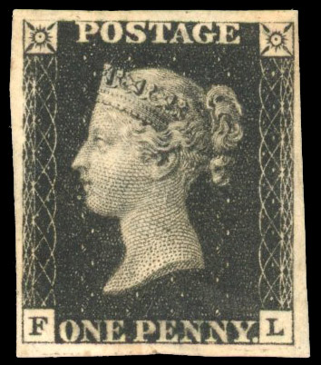 GB SG 2 1d black Plate 6 unused without gum 