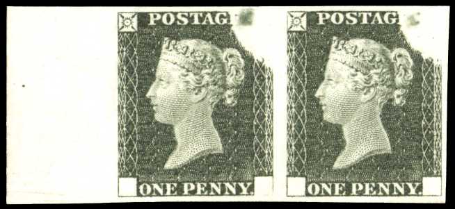 1840 1d Rainbow trial (State 3d). Superb...