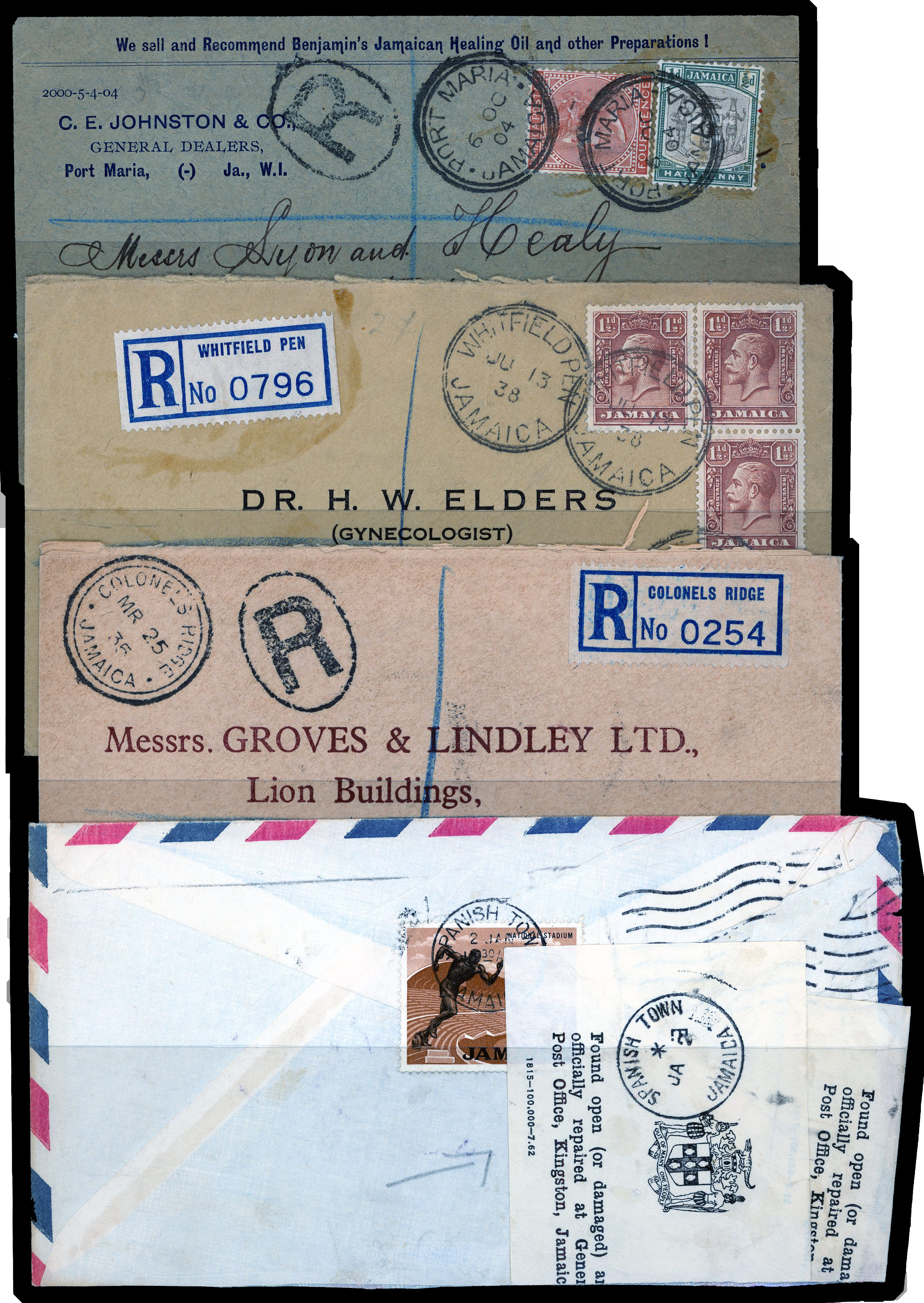 Jamaica postal history collection. ADDED TO R2000147/2 