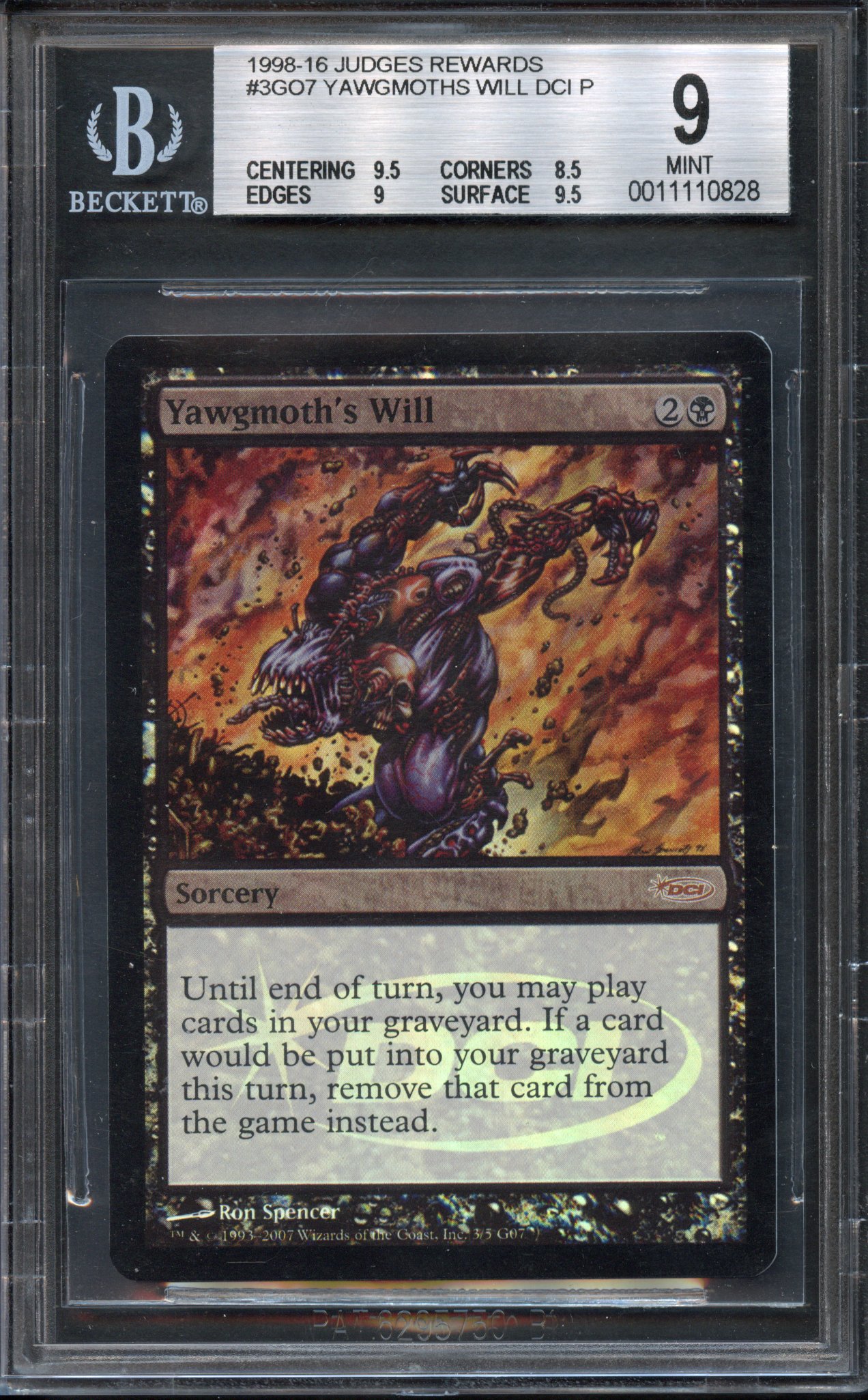 BGS 9 Yawgmoth's Will - Judge Promo