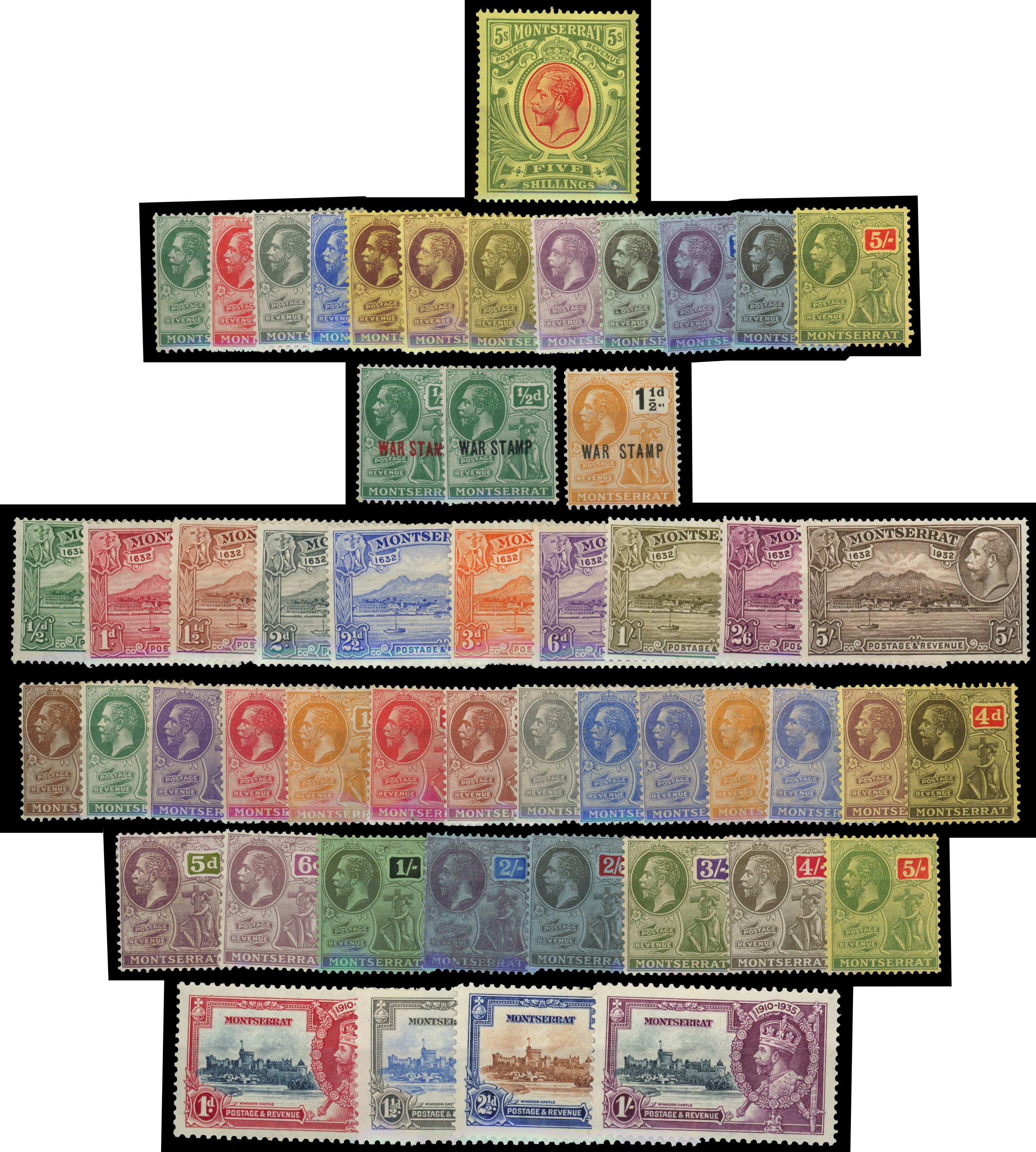 Montserrat: Mint on stockcards including 1876 6d , 1880 2½d and 4d, 1883 1d, 1884 to 2½d (both), 4d blue (used), 1903, 1904,