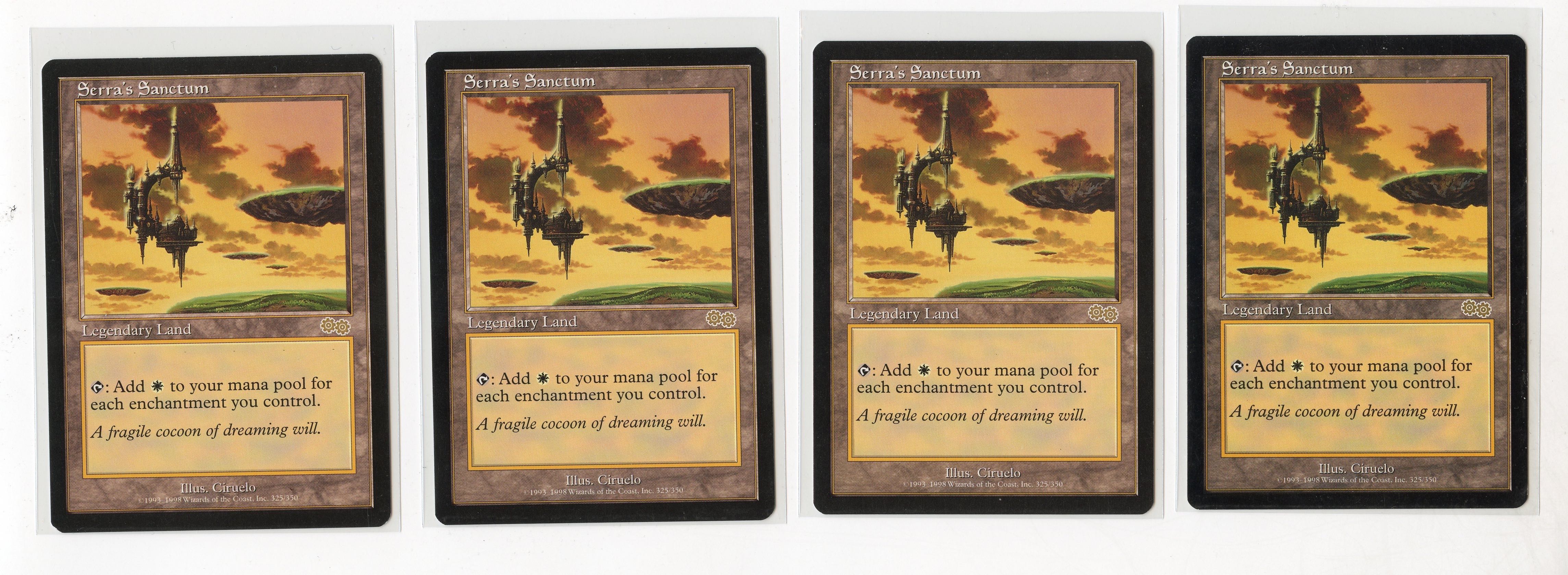 Serra's Sanctum - Urza's Saga PLAYSET (GD/EX)