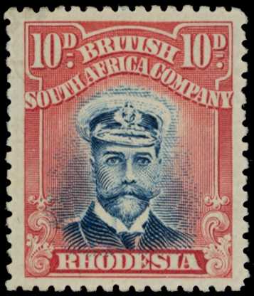 1913-17 10d Head Die II, perf 14. Large...