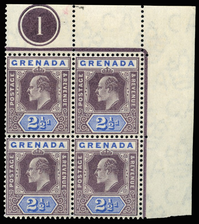 1904-06 Wmk MCA 2½d purple and ultramarine, upper...