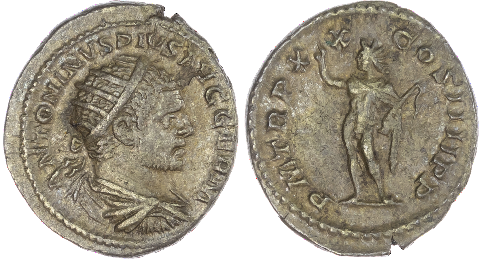 Caracalla (AD 198-217) AR Antoninianus, Rome, AD 198-217, 5.05g. ANTONINVS AVG GERM, radiate, draped and cuirassed bust of
