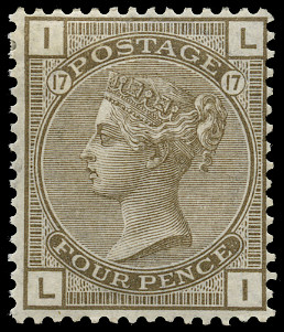 GB 1880  SG154 Pl.17 Mint - unused o.g. example (LI)