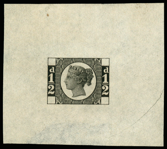 GB 1870 ½d Die Proof in black