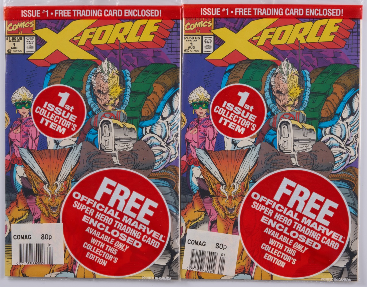 X-Force Volume 1 Including Error Prints & 2nd Appearance of Deadpool (Marvel Comics, 1991-96) Bundle of 66
