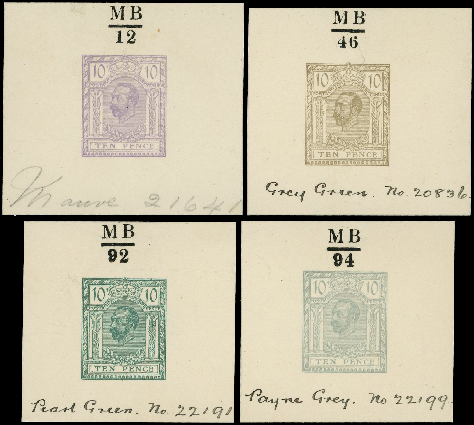 Great Britain KGV Hentschel essays group