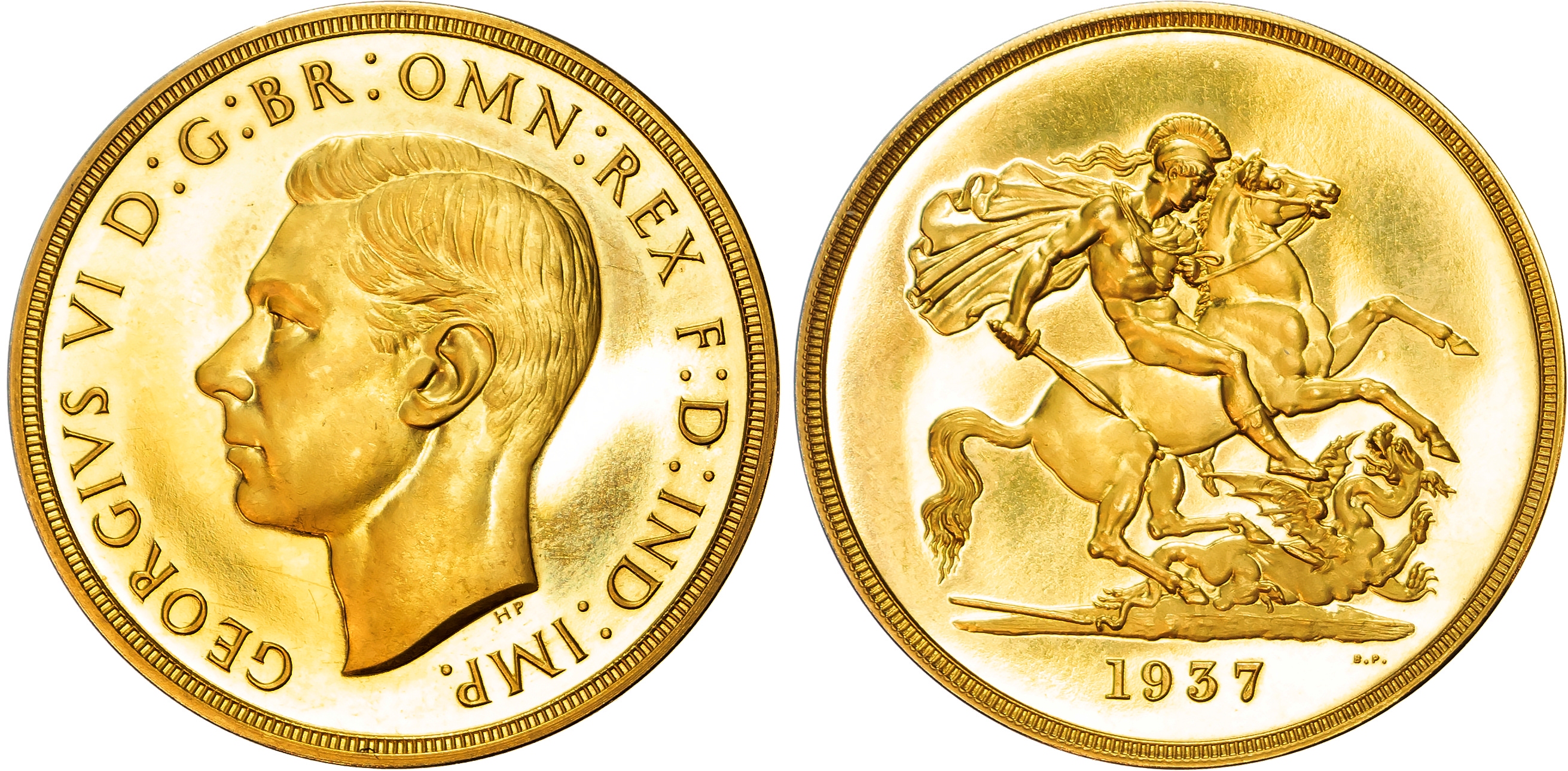 George VI (1936-1952), Coronation Gold Proof Set (4), 1937.