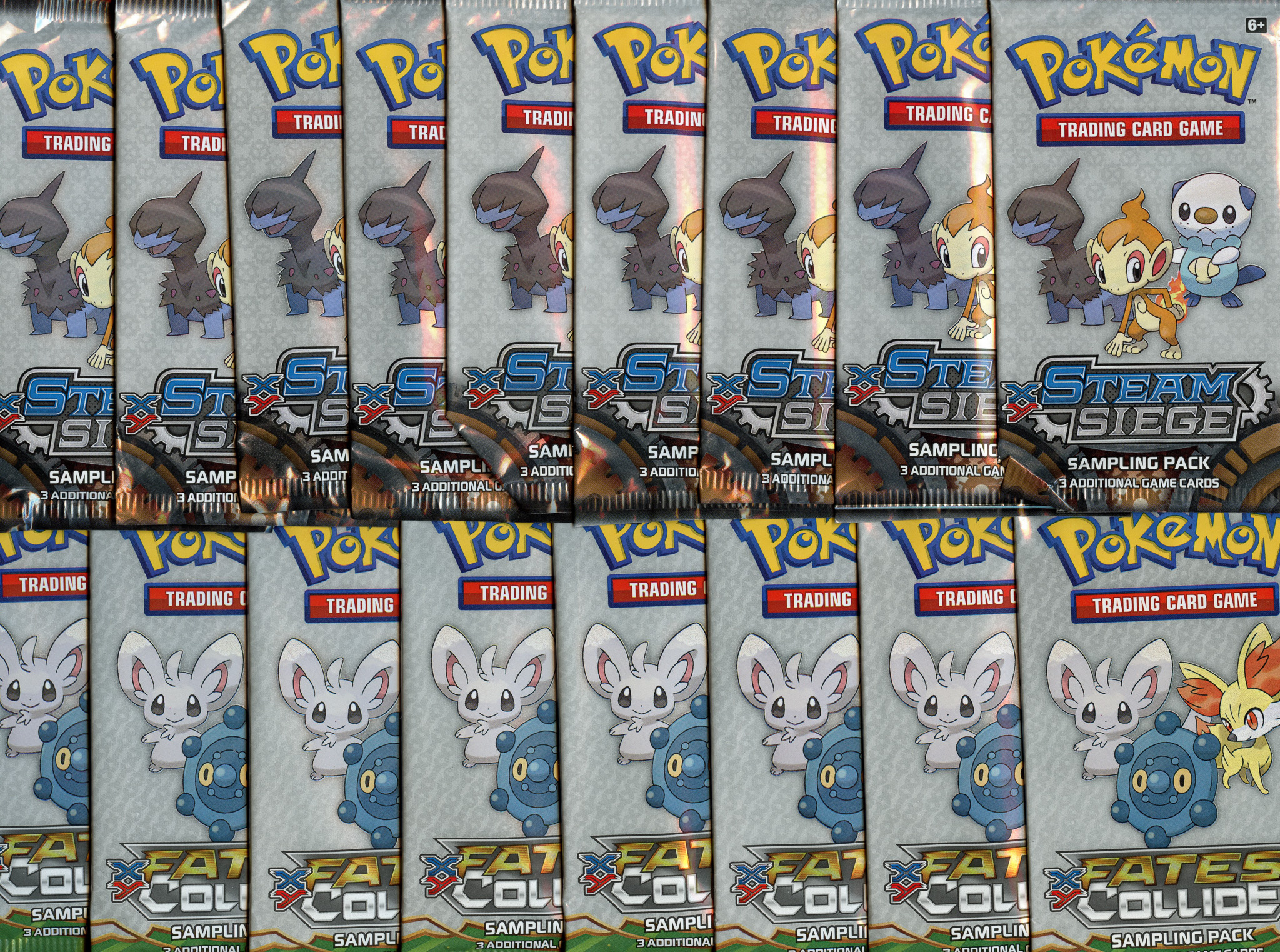 17x Fates Collide & Steam Siege Sample Packs 