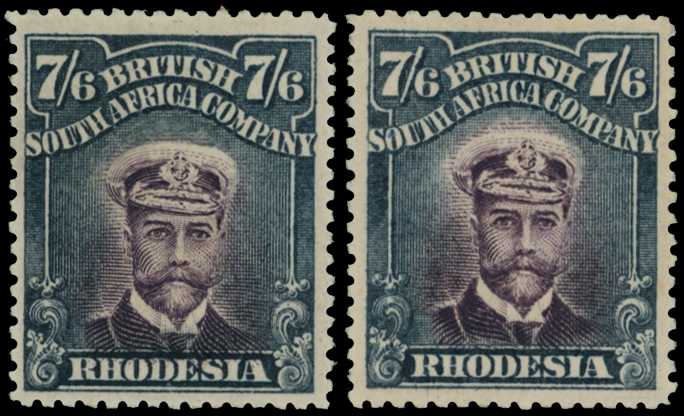 1913-7 7/6d Head Die II, perf 15. Two part...