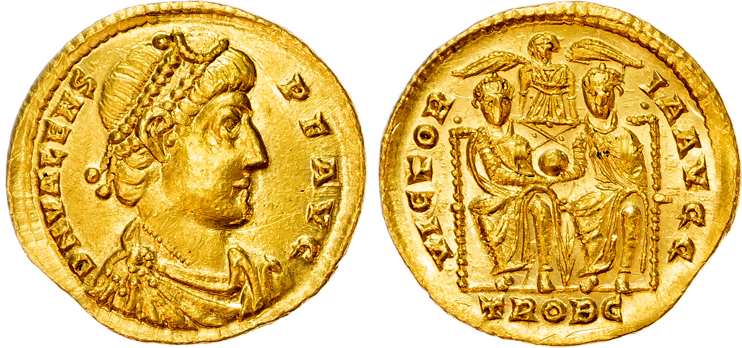 Valens (AD 364-378) AV Solidus, Trier, AD 367-375, 4.52g. 