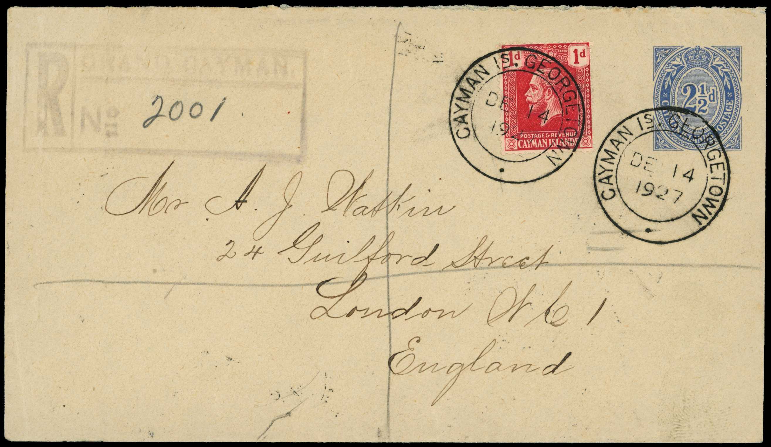 1912-27 Pair of 2½ d Postal Envelopes (HG...