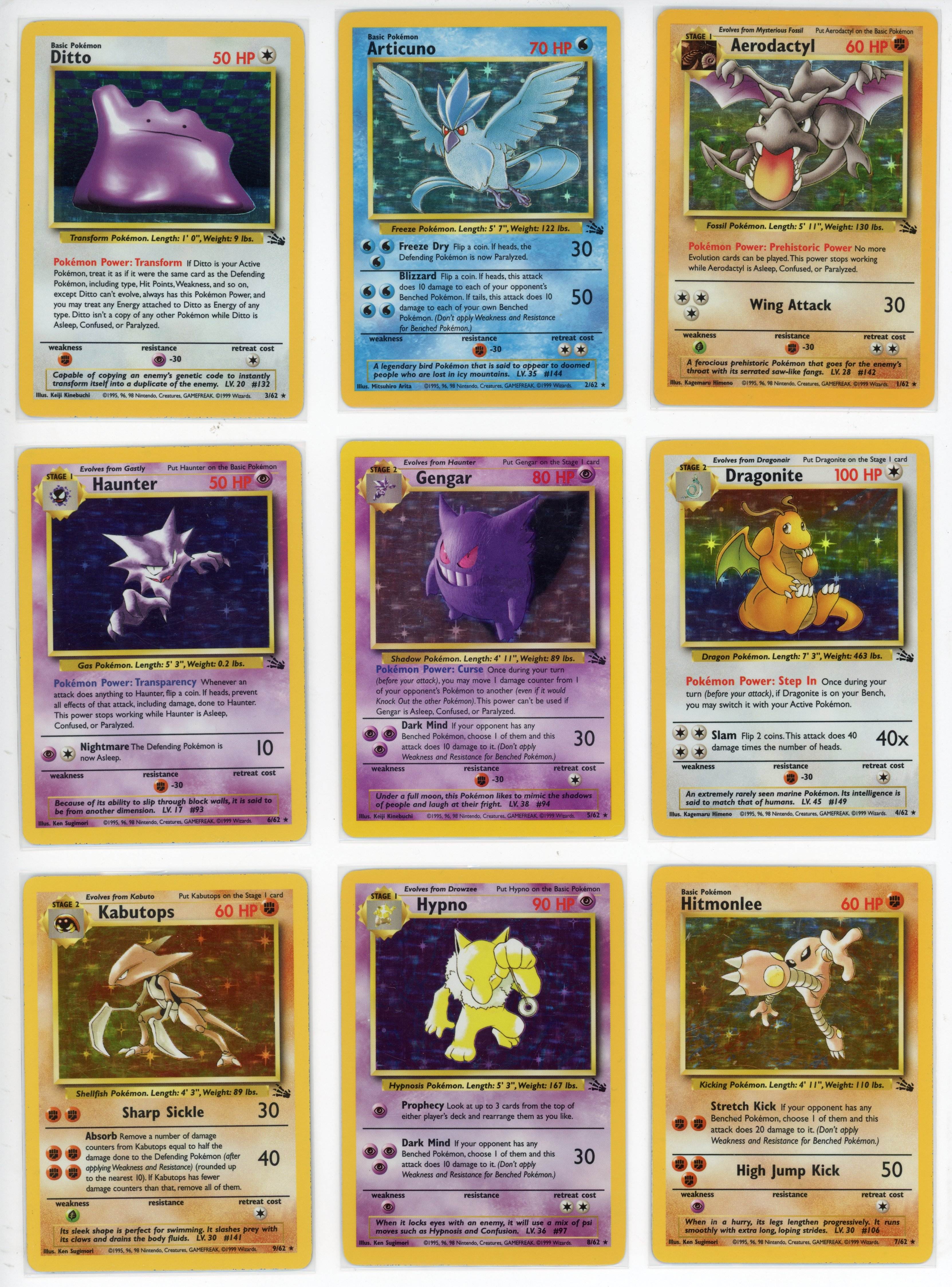 Complete Fossil Set (1999) 62/62 Unlimited