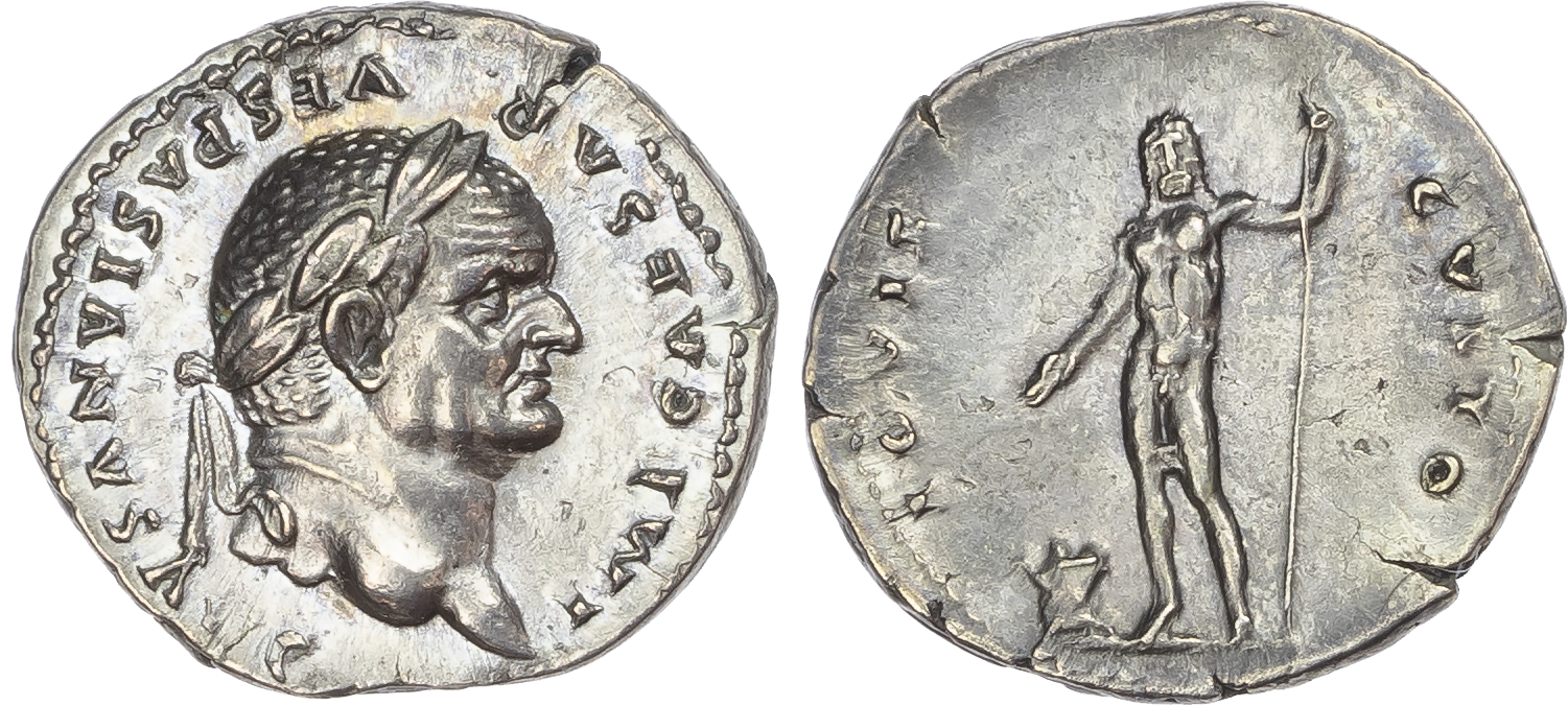 Vespasian (AD 69-79) AR Denarius, Rome, AD 76, 3.30g. 