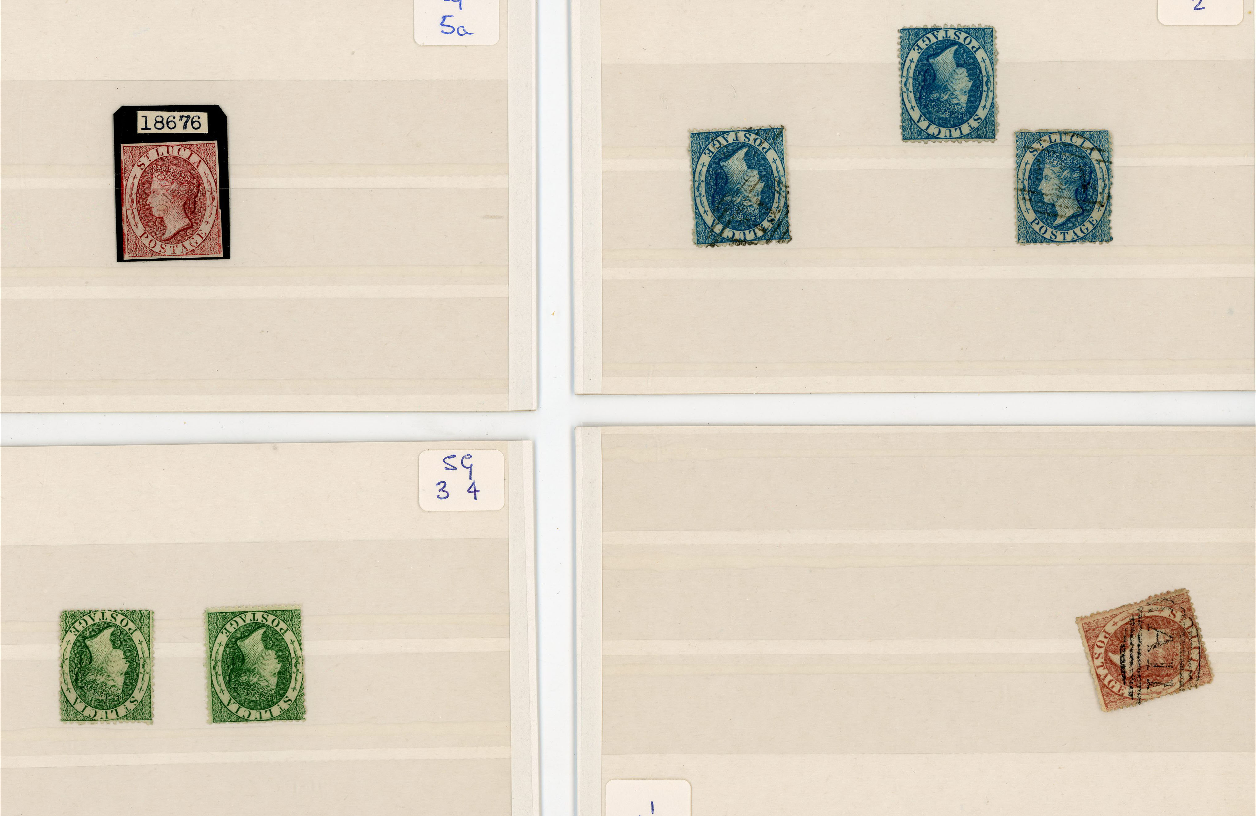 1860 to 1936 mint and used on stockcards including 1860 (1d), (4d) x 3, (6d) x 2 used, 1863 (1d) imperf BPA certificate