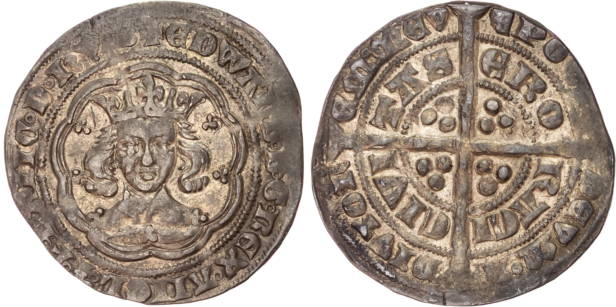 Edward III (1327-1377) Groat, fourth coinage, pre-treaty period (1351-61), series E/D mule, York mint.