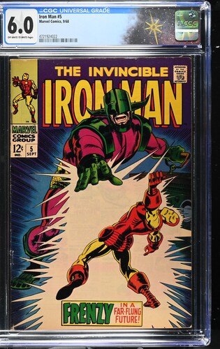 Iron Man #5 CGC 6.0 "Frenzy in a Far-Flung Future!" (Marvel Comics, 1968) Off-white to white pages