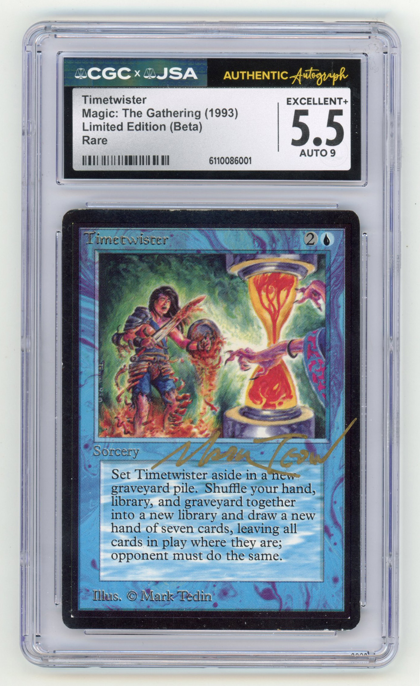 CGC x JSA 5.5 Auto 9 Timetwister - Limited Edition Beta