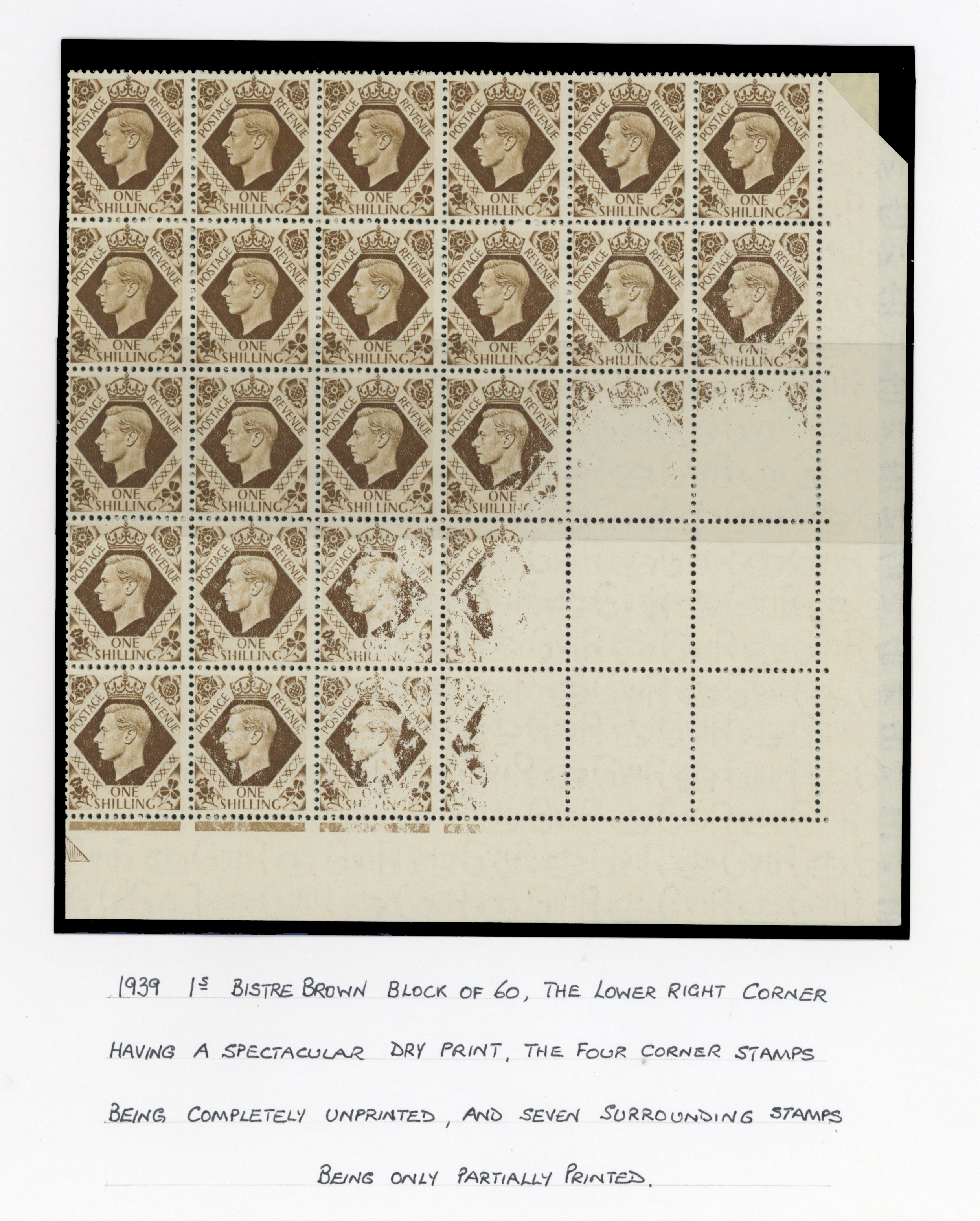 GB SG 475 dry print block mint