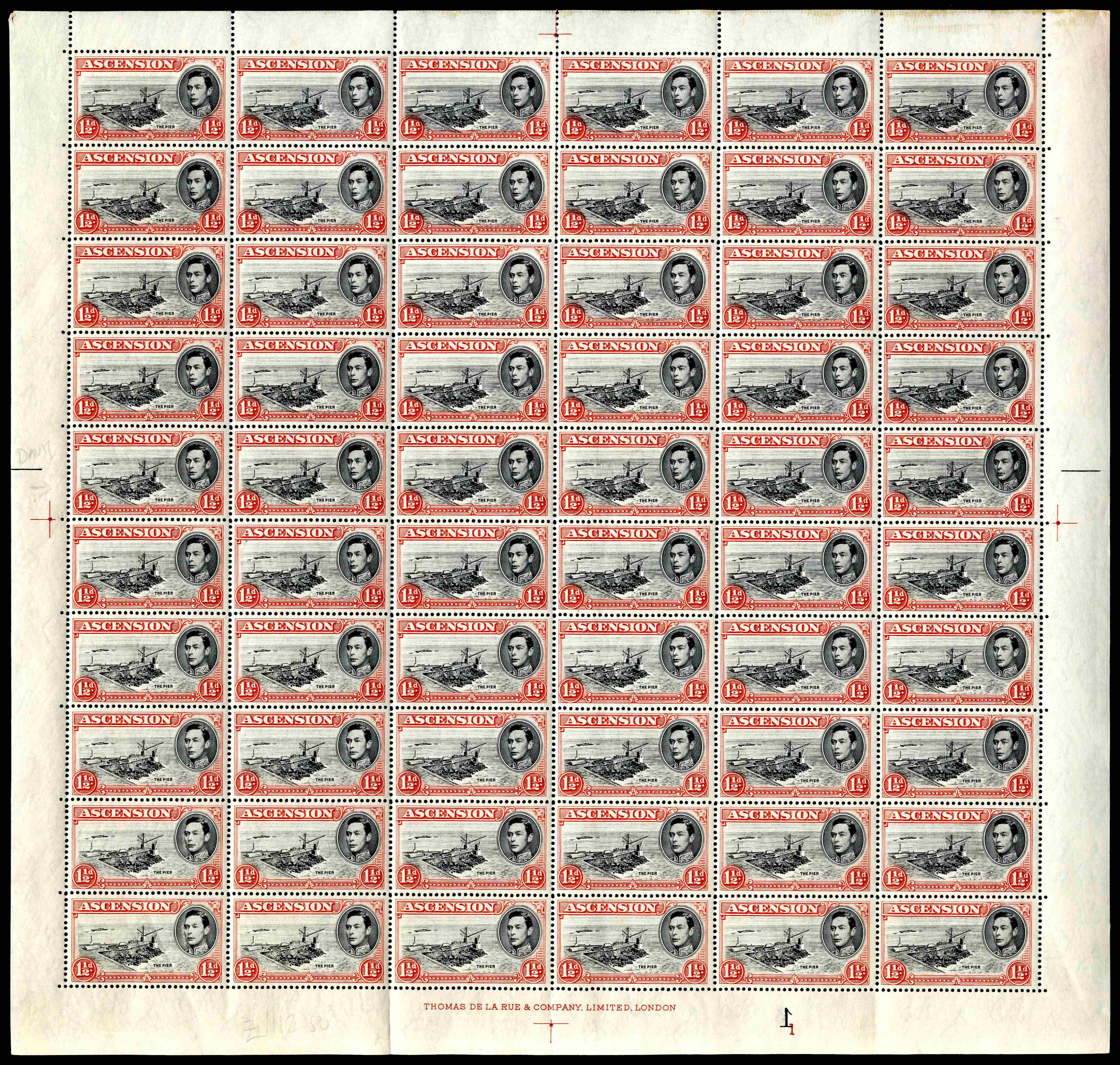 Ascension SG 40, a sheet mint