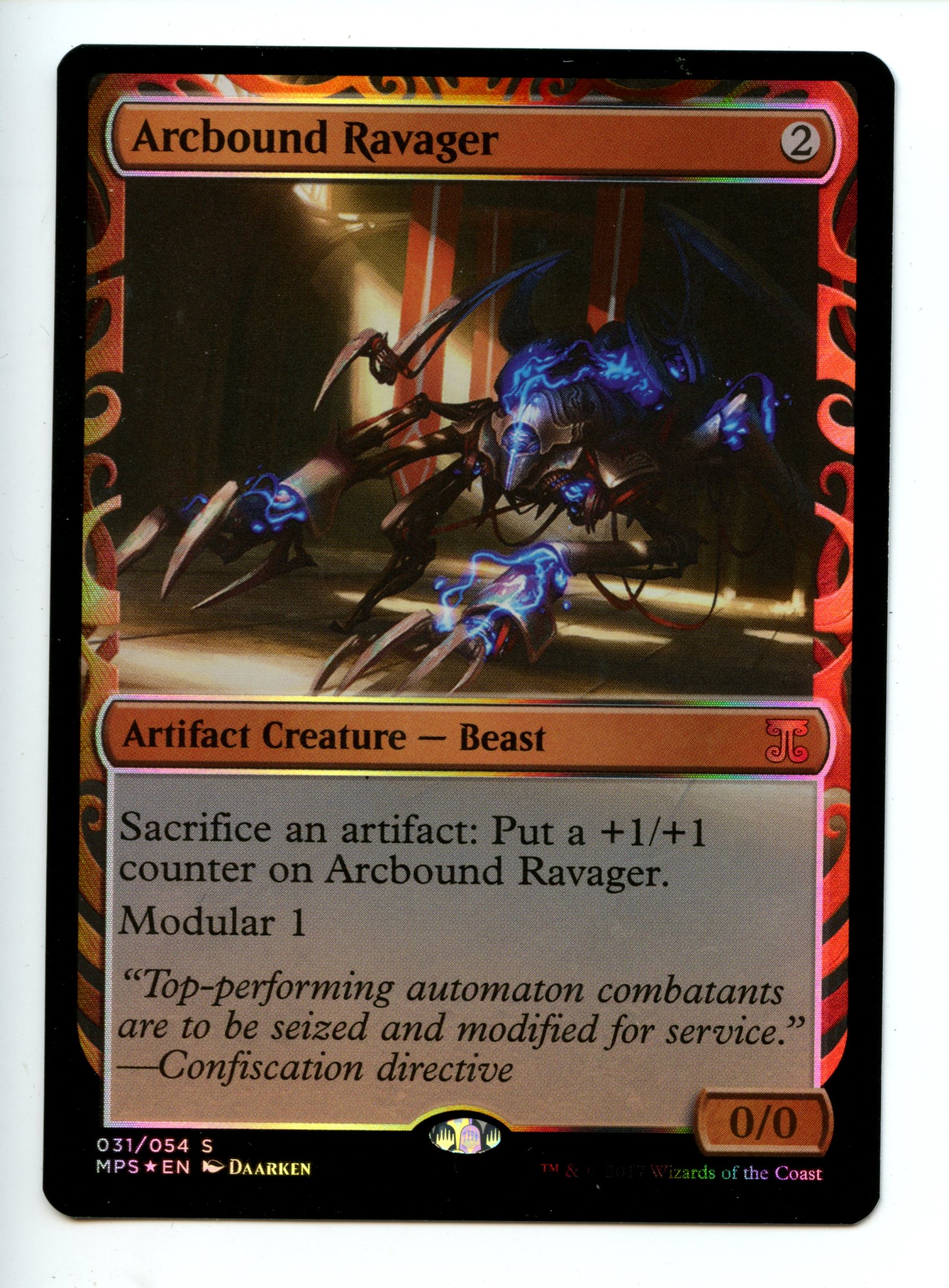 Magic the Gathering - Arcbound Ravager   - Kaladesh Inventions - Near Mint 