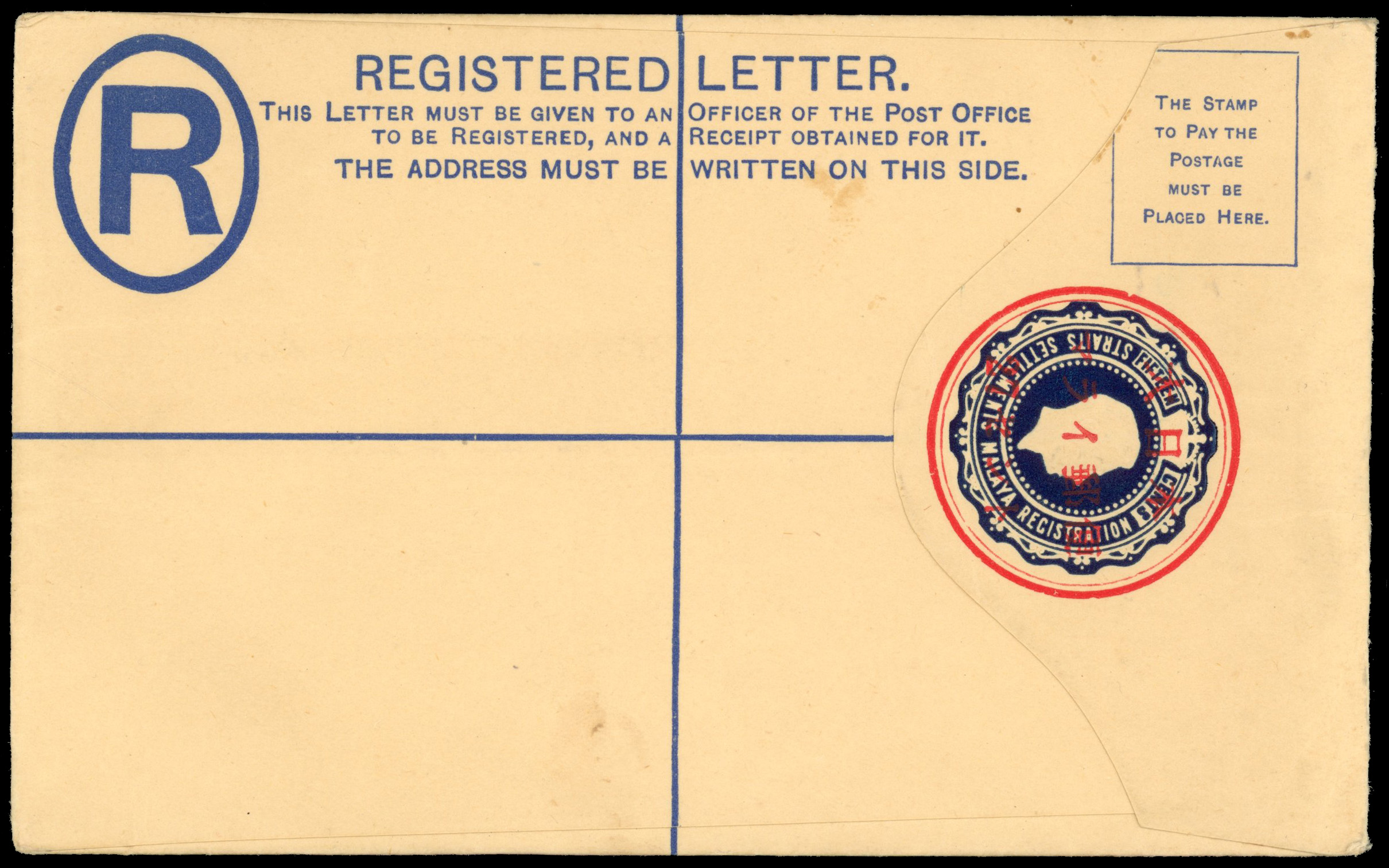 Malaya Japanese Occupation 1945 27c on Straits 15c reg envelope and Straits 2c+2c post card