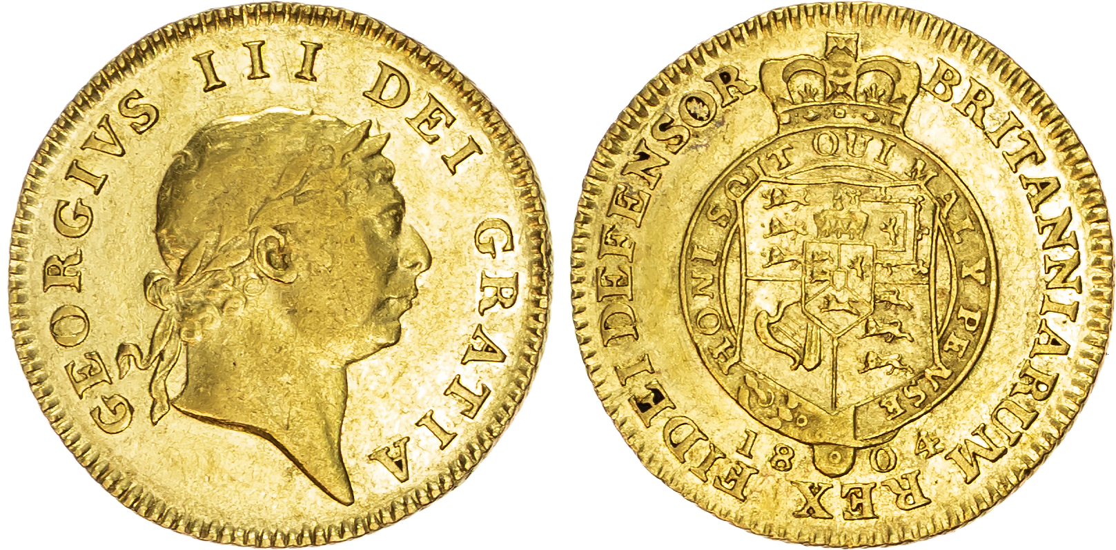 George III (1760-1820) Half Guinea, 1804.