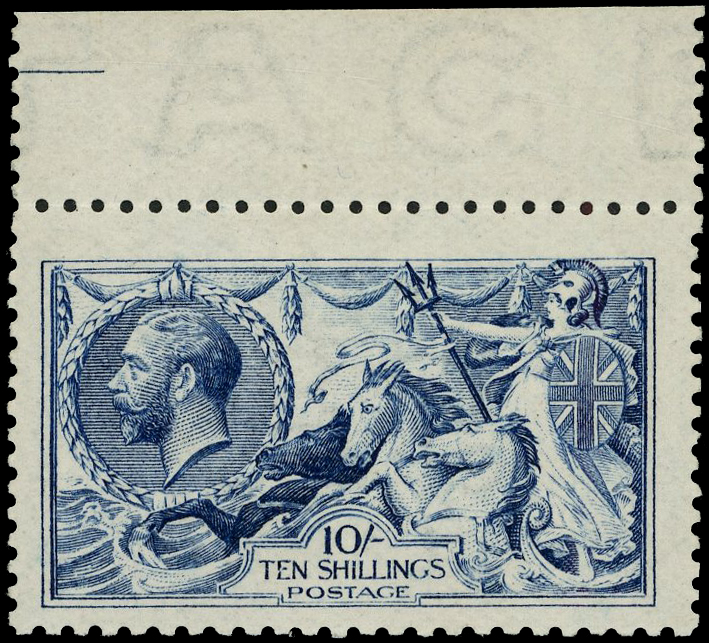 1915 10s Deep blue. Very fine and fresh...