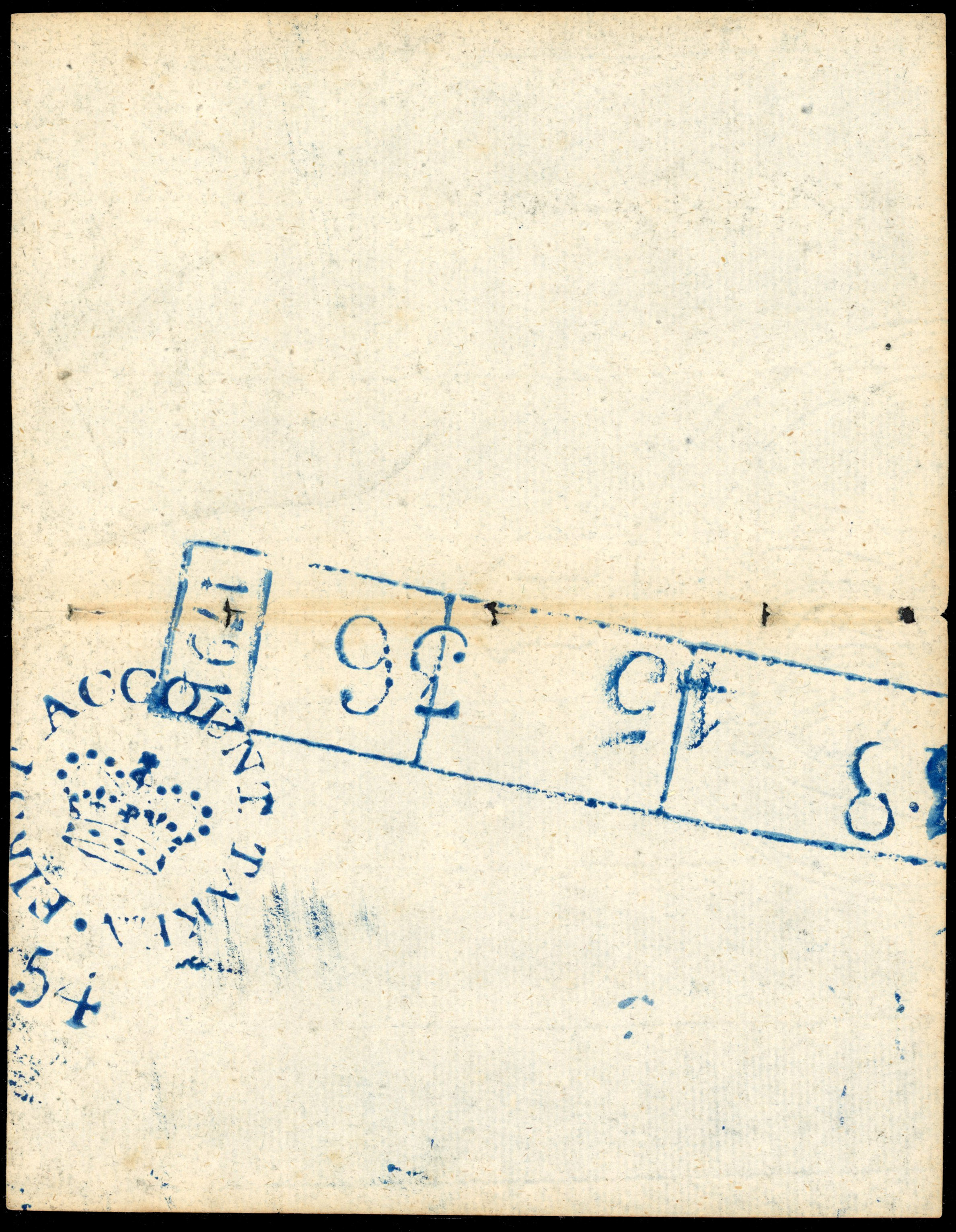 GB Painted Paper Duty. 1791 Wallpaper Duty piece