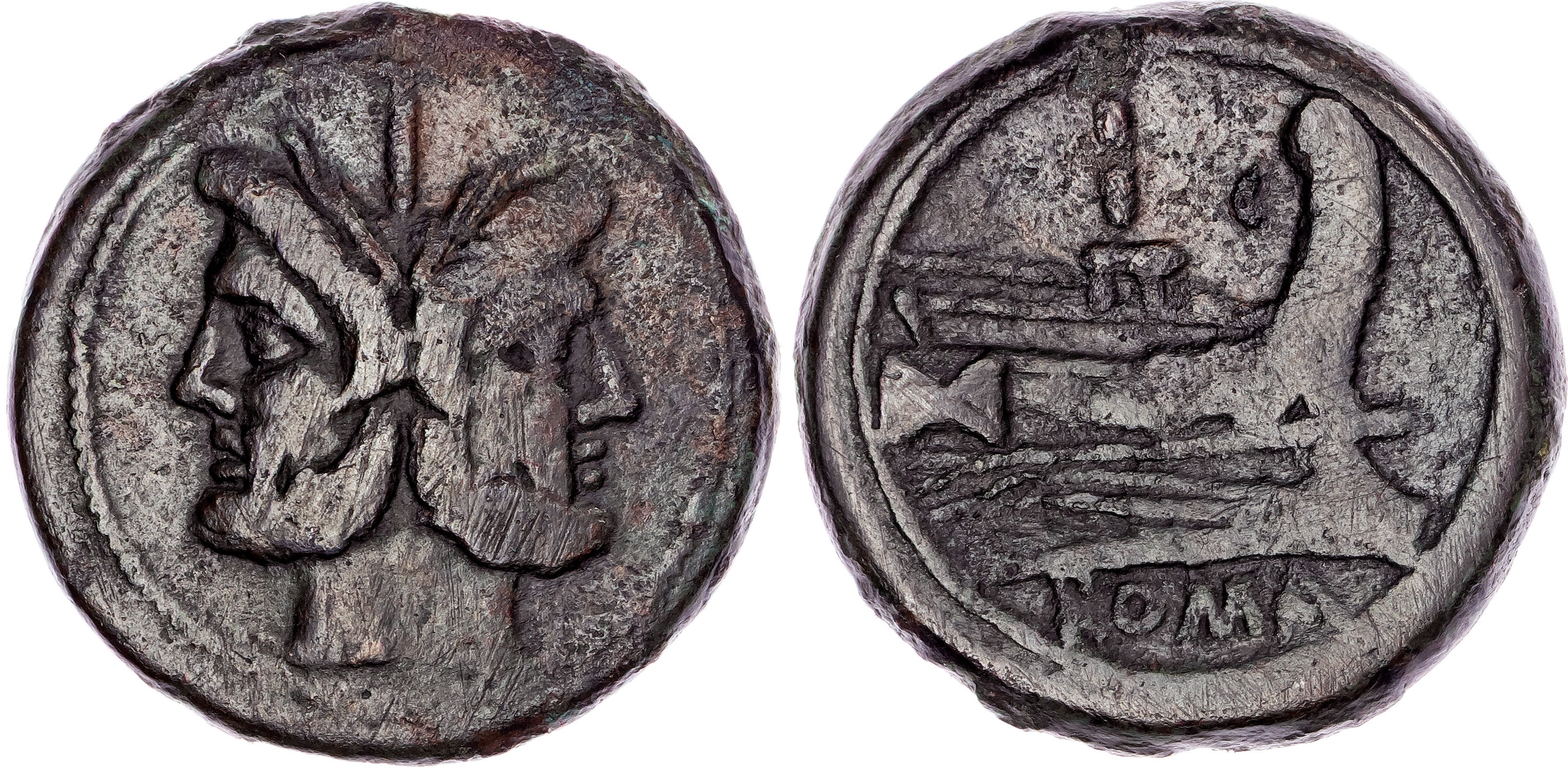 Anonymous (c. 211-206 BC) AE As, Rome, 28.11g.